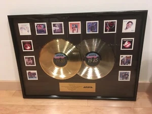 1985 Arista Gold and Platinum albums award presentation framed , 13 artists rare - Picture 1 of 18