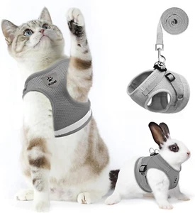 Supet Cat Harness and Leash Set for Walking Cat and Small Dog Harness Mesh Gray - Picture 1 of 5