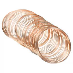 100 Loops Memory Wire, 1Pcs 0.8mm 20 Gauge Jewelry Wire Craft Wire, Rose Golden - Picture 1 of 6