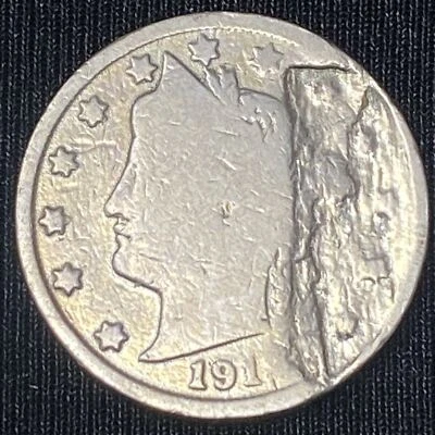 1912 Liberty Head Nickel 5c LAMINATION ERROR #39536 - Image 1 of 2