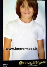 6 Maglie da bambino Navigare manica corta a girocollo in fresco cotone art 13020
