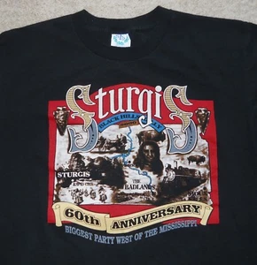 Maglia Sturgis Black Hills 60° Harley Rally Moto 2000 Vacanze Unise Large - Foto 1 di 4