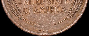 1909-VDB 1C Lincoln Wheat Cent Ungraded Circulated - Picture 1 of 3