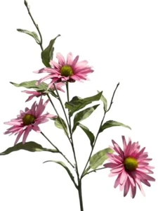 2x Magritte pink künstliche Blume 4Blüte L75cm Asternzweig Seidenblume - Bild 1 von 1