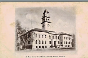 VIntage Postkarte-El Paso County Court House, Colorado Springs, CO - Bild 1 von 2