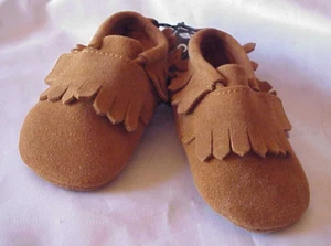 Genuine Leather Wonder Nation Moccasins Size 3 - Picture 1 of 3