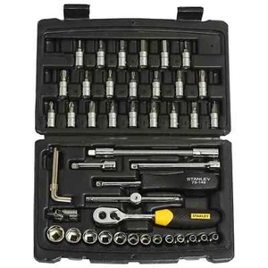 STANLEY STMT72794-8 46-Piece 1/4" Square Drive Metric Socket and Accessories Kit - Bild 1 von 13
