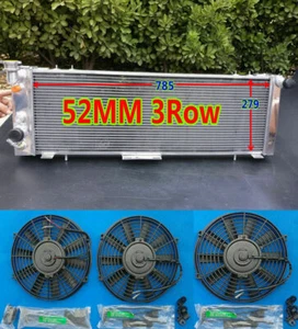 3 Row Aluminum Radiator & FANS*3 For JEEP Cherokee XJ 4.0l/2.5L 1991-2001 AT - Picture 1 of 12
