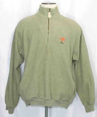 Camisa Pullover Recta Verde 1/4 Cremallera Chaqueta Para Hombre Talla Mediana Bordada Foto 1 de 4