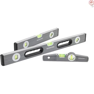 Precision Magnetic Torpedo Level Set - 9", 16", 24" Sizes, Hands-Free - Picture 1 of 10