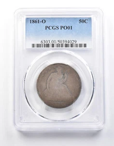 1861-O Seated Liberty Half Dollar PO01 PCGS Lowball *4093 - Picture 1 of 3
