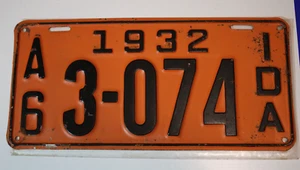 Nummernschild Idaho von 1932 - 100% Original! - DMV klar - Bild 1 von 1