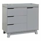 Babyletto Hudson 3 Drawer Dresser with Removable Changing Tray in Gray