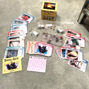 GROLIER’S TREASURES OF THE EARTH BOX SET Of Illustrated Fact Cards & GEM STONES - Picture 1 of 24