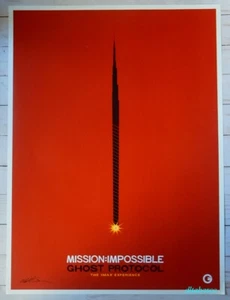 MISSION IMPOSSIBLE: GHOST PROTOCOL Tom Cruise Art Theatre Poster Matt Owen 2011 - Picture 1 of 3