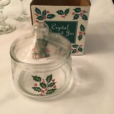 Vintage Crystal Biscuit Jar With Lid Still in the Box Royal Grandeur