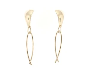 Vintage Modernist Sterling Silver Dennis Higgins N.Y.C. Dangle Drop Earrings - Picture 1 of 5