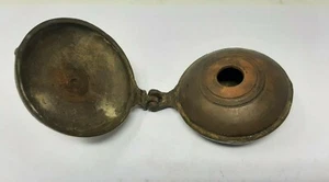 Original Ancient Rare Old Hand Forged Brass Indian Opium Box - Picture 1 of 4