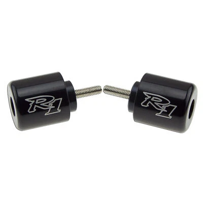 Ползунок весовой черный для Yamaha YZF 1000 конец руля CNC R1 гравированный стопор - Изображение 1 из 2