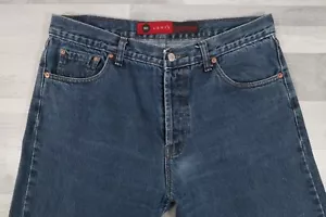 Pantalones de mezclilla para hombre Levi's 501 vintage BIG E rectos azules W34 L30 hechos en EE. UU. 552 botones - Imagen 1 de 16