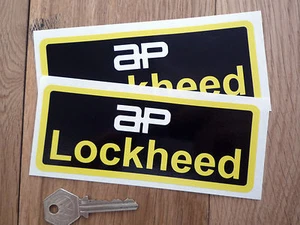 AP LOCKHEED Racing Car Stickers 150mm Pair Motorcycle Race Lola F1 Lotus Chevron - Picture 1 of 1