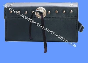 SQUARE PLAIN PVC LEATHER TOOL WINDSHIELD BAG 10 X 5 X 4 - Picture 1 of 3