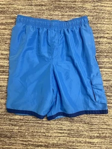 Nike Shorts Mens L Blue Black Mesh Lined Swim Trunks Board Beach Pool Surf - Picture 1 of 22