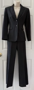 Tuta pantalone gessato Tahari Arthur S. Levine grigio antracite 2P *come nuova* - Foto 1 di 15
