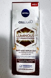 Nivea Cellular  luminous  630’ anti pigmentfrecken /anti Aging 2W1 Serum 30ml - Picture 1 of 4