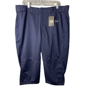 Pantalones de softbol recortados Under Armour para mujer talla XXL azul marino 1375665 nuevos con etiquetas - Imagen 1 de 16