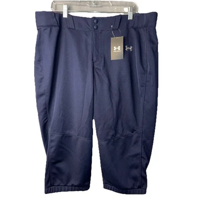 NWT Under Armour Women's Size XXL Navy Blue Cropped Softball Pants 1375665 - Image 1 of 4