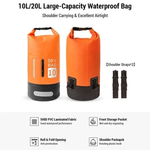 10L/20L Waterproof Dry Bag with Straps for Rafting and Kayaking - Picture 1 of 5