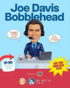 Joe Davis ( ( TALKING ) ) 2025 Bobblehead LA Dodgers SGA - Picture 1 of 2