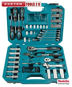 Makita 87 PC Mechanics Spanner Socket Screwdriver Set General Maintenance Kit + - Picture 1 of 4