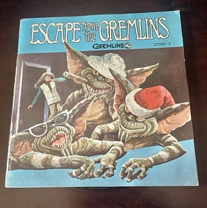 1984 Story 3 Escape From The Gremlins 33 1/3 RPM Record & Story Book Good Shape - Picture 1 of 8