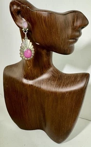 Pendientes colgantes navajos nativos de plata esterlina púrpura espinosa concha de ostra RD5 - Imagen 1 de 9