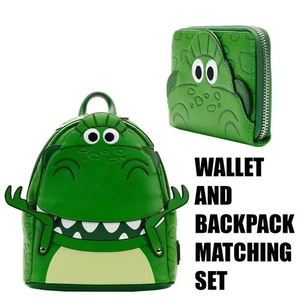 Loungefly Toy Story REX NY Comic-Con Exclusive Mini Backpack Wallet Disney Pixar - Picture 1 of 11