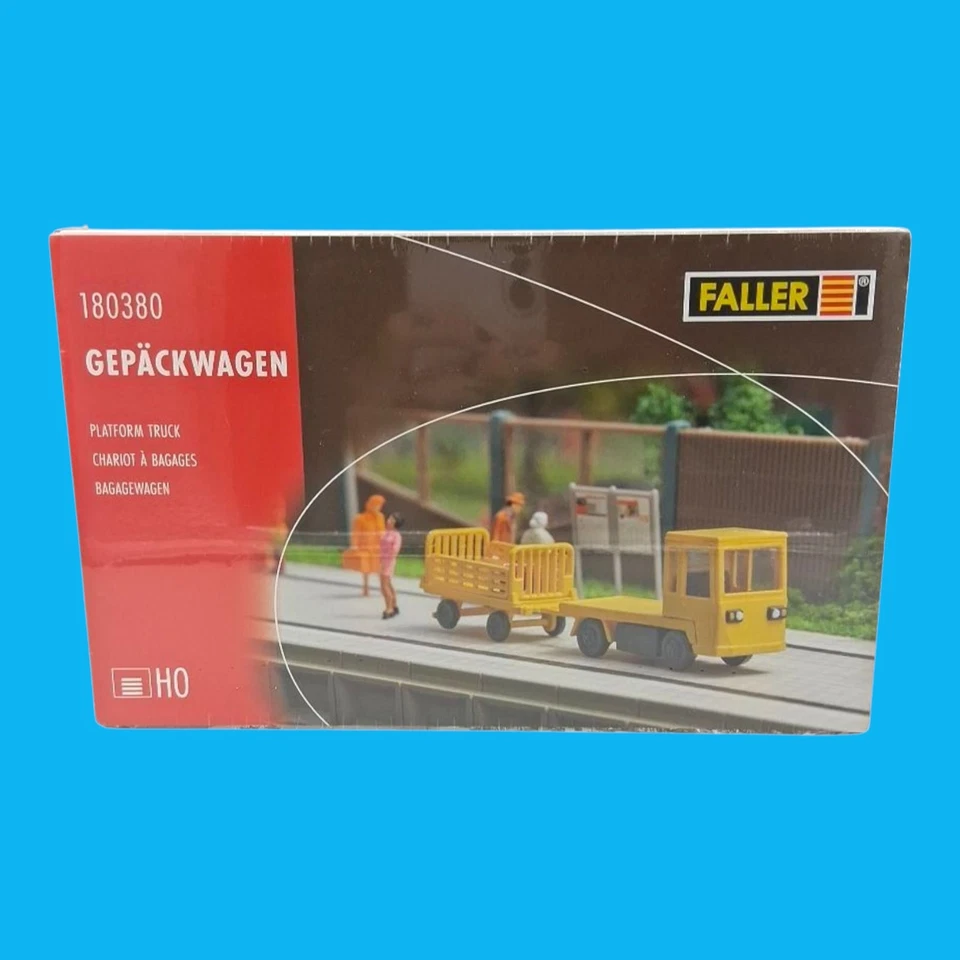 Faller HO Scale Model Kit Baggage Platform Truck Tram 180380 - Image 1 of 4