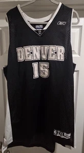 Carmelo Anthony Denver Nuggets 15 Adidas Black White stitch jersey - Picture 1 of 4