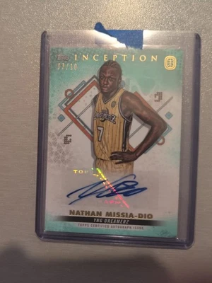 SSP Nathan Missia-Dio 2022-23 Topps Inception OTE Overtime Elite Teal /10 Auto - Image 1 of 4