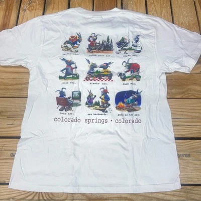 NUEVA Camiseta De Colección 2005 Duck Co Colorado Springs Talla M Burro Gráfico Nuevo de Lote Antiguo Divertido Foto 1 de 4