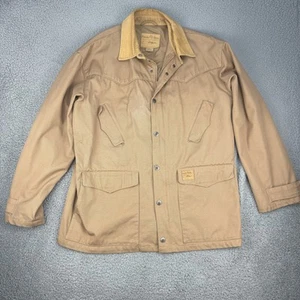 Powder River Outfitters Giacca Uomo Grande Marrone Tela Western Abbigliamento da Lavoro Cappotto - Foto 1 di 17