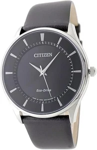 CITIZEN Eco Drive Herren Slim Solaruhr mit Echtlederarmband BJ648051EDBR - Bild 1 von 6