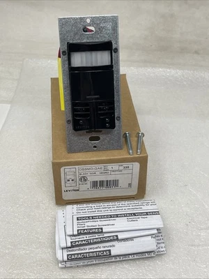 Leviton OSSMD-GAE Dual Relay Multi Tech Occupancy Sensor, 335, Black, New - Image 1 of 4