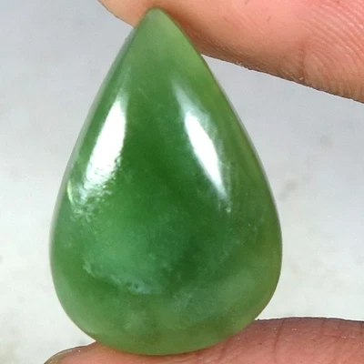 Piedras preciosas sueltas cabujón pera jade verde 100 % natural 12,50 quilates 15 x 22 x 05 mm Foto 1 de 3