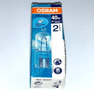 OSRAM 120 V G9 40 WATT HALOPIN 66740 2800 K 510LM LUMENS LAMP LIGHT BULB - Picture 1 of 3