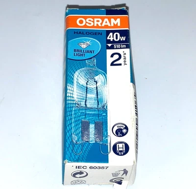 OSRAM 120 V G9 40 WATT HALOPIN 66740 2800 K 510LM LUMENS LAMP LIGHT BULB - Image 1 of 3