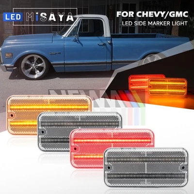 Luces LED de señalización laterales para furgoneta 85-96 Chevy G10 G20 GMC G1500 G2500 P30 P3500 P20 Foto 1 de 4