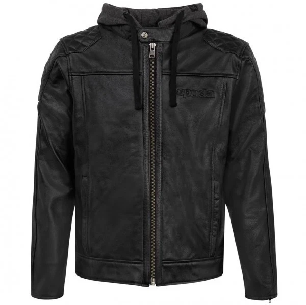 Spada Leather Motorcycle Jacket Lambert Black Cafe Racer Retro Urban Motorbike - Image 1 of 4