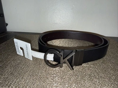 CINTURÓN REVERSIBLE CALVIN KLEIN NEGRO CON LOGO CK TALLA XL. NUEVO Foto 1 de 4